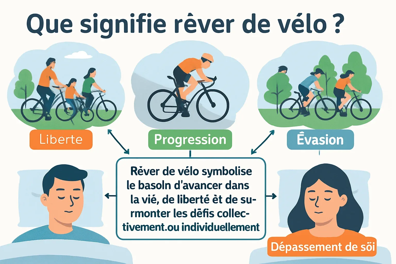 Rêver de vélo : interprétations symboliques et psychologiques